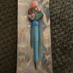 Hand Crafted Turquoise and Blue Decorative Charm Pen